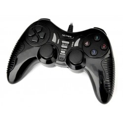 Joystick PC / PS3 Black Doble Vibracion Netmak (Ly)