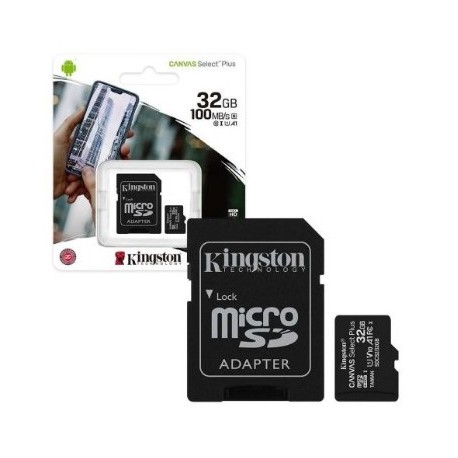 Memoria Micro Sd Kingston 32Gb C10 Canvas Select 100Mb (Ly)
